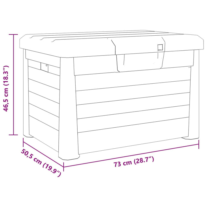 Outdoor-Kissenbox 73X50,5X46,5 Cm Polypropylen