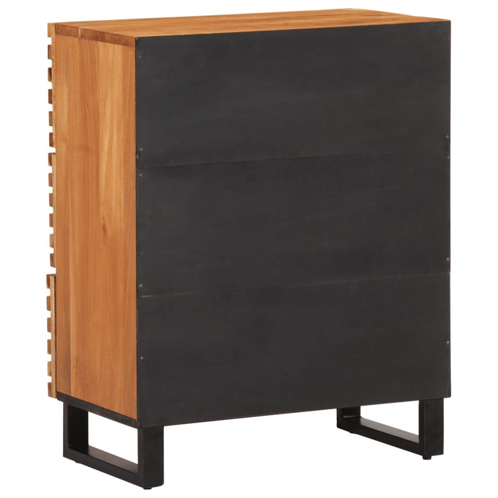 Sideboard 60X34X75 Cm Massivholz Akazie