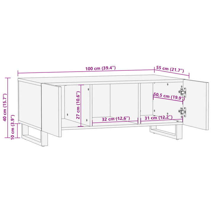 Couchtisch 100X55X40 Cm Raues