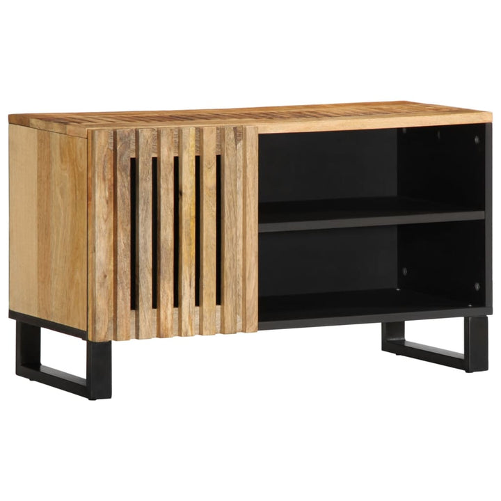 Tv-Schrank 80X34X46 Cm Raues Massivholz Mango