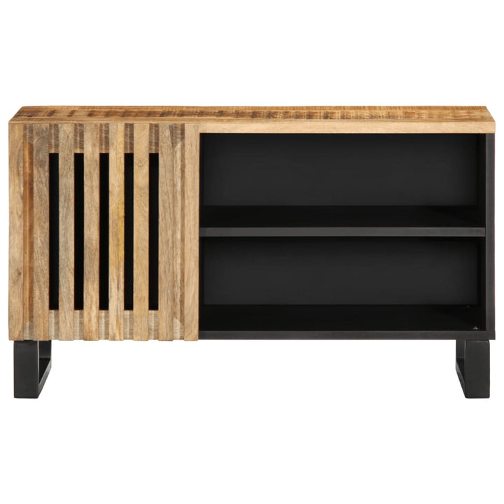 Tv-Schrank 80X34X46 Cm Raues Massivholz Mango