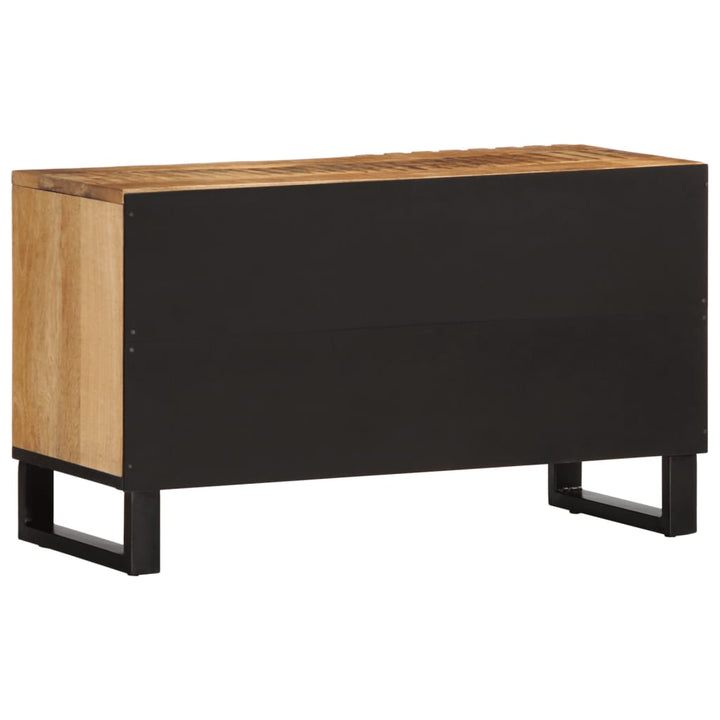 Tv-Schrank 80X34X46 Cm Raues Massivholz Mango