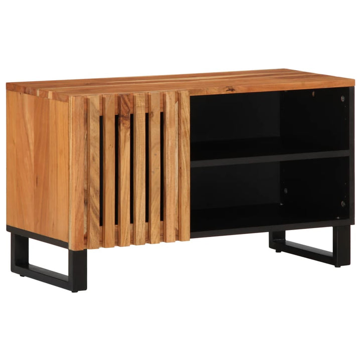 Tv-Schrank 80X34X46 Cm Raues Massivholz Mango