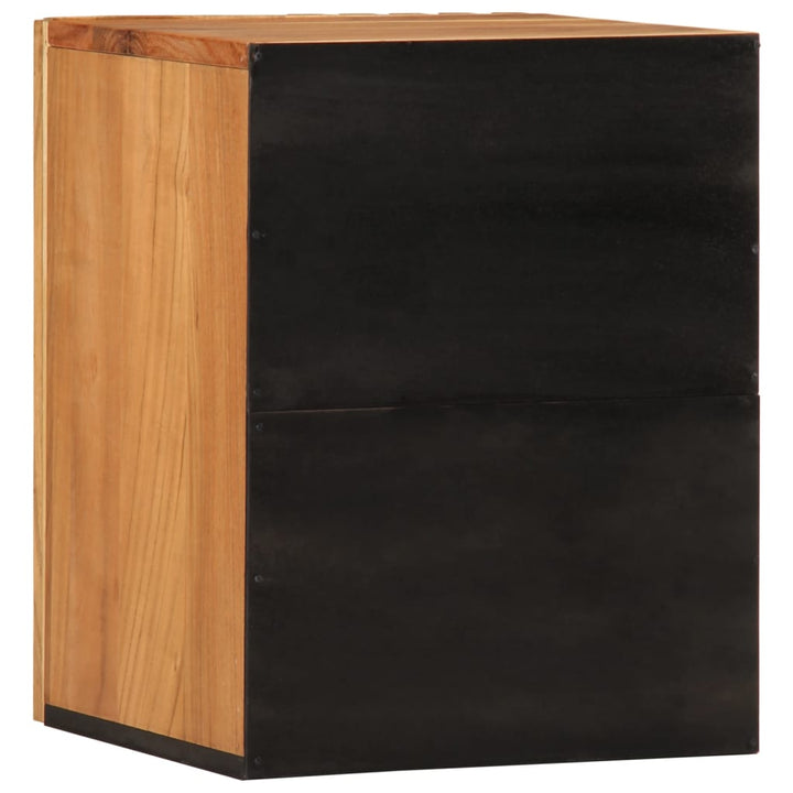 Bad-Wandschrank 38X34X48 Cm Massivholz Akazie