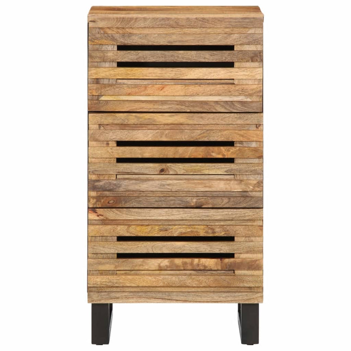 Sideboard 40X34X75 Cm Raues Massives Mangoholz