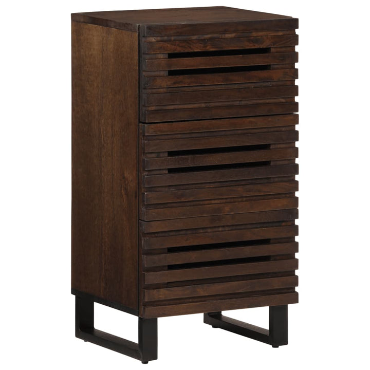 Sideboard 40X34X75 Cm Raues Massives Mangoholz