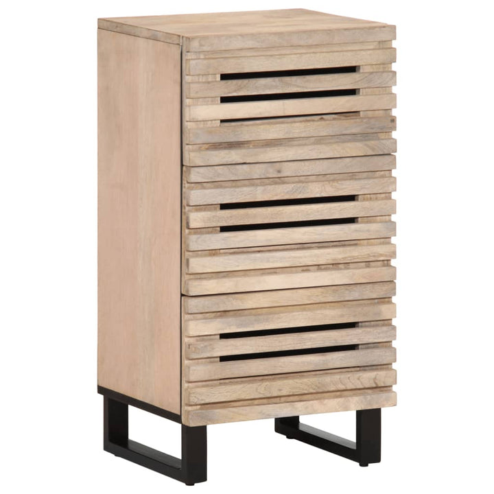 Sideboard 40X34X75 Cm Raues Massives Mangoholz