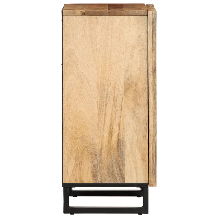 Sideboard 40X34X75 Cm Raues Massives Mangoholz