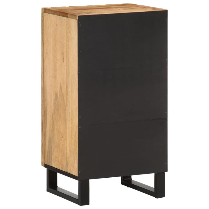 Sideboard 40X34X75 Cm Raues Massives Mangoholz