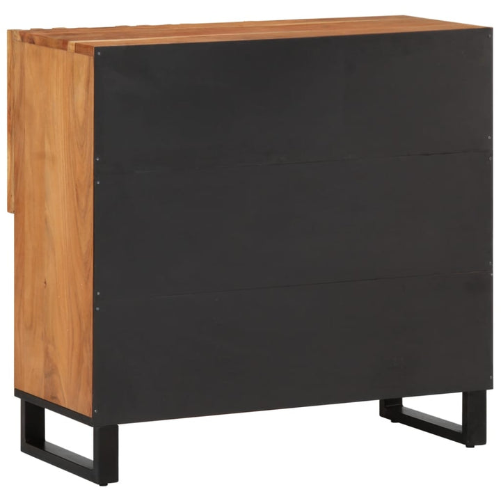 Sideboard 80X34X75 Cm Massivholz Akazie