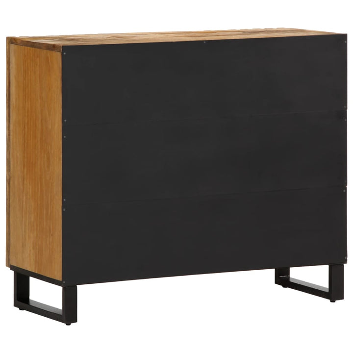 Sideboard 90X34X75 Cm Raues Massivholz Mango