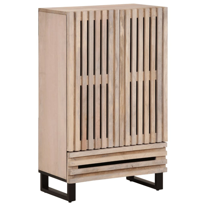 Highboard 60X34X100 Cm Massivholz Mango