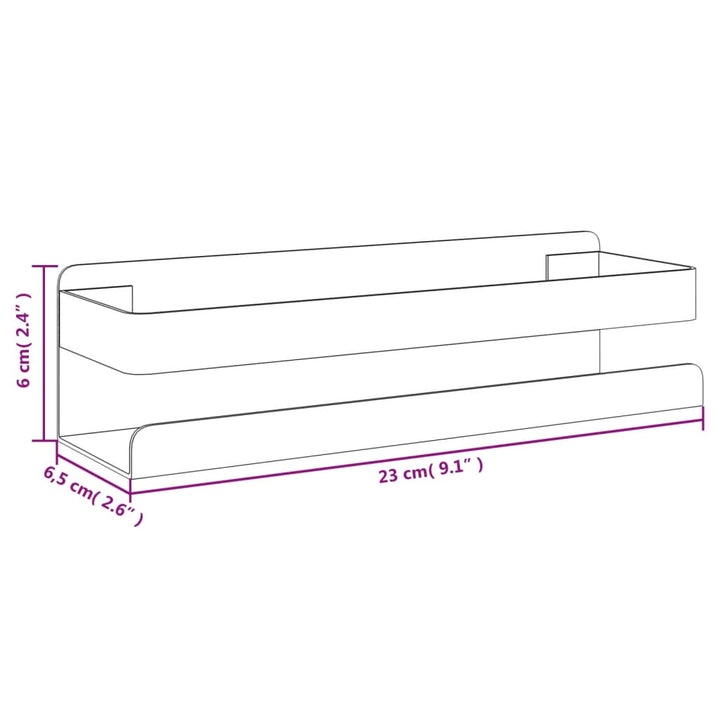 Duschablage Mattschwarz 23X6,5X6 Cm Gebürsteter Edelstahl 304