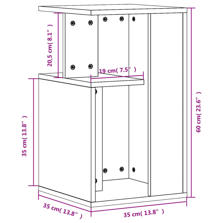 Beistelltisch 35X35X60 Cm Holzwerkstoff