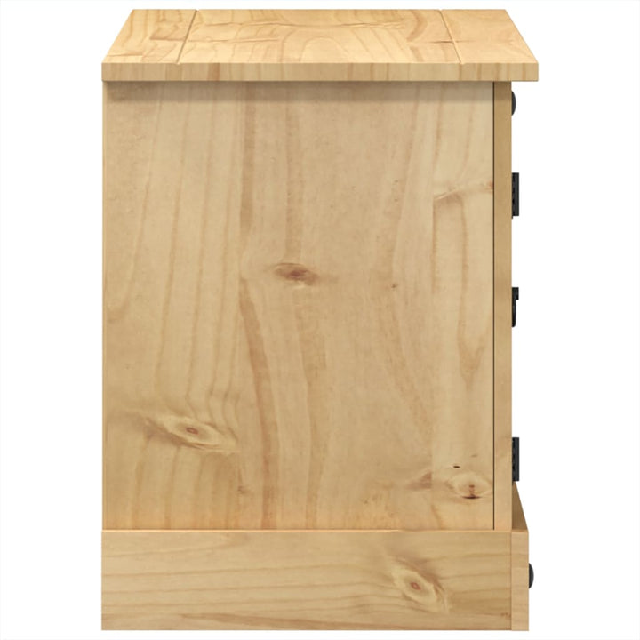 Tv-Schrank Corona 100X40X52 Cm Massivholz Kiefer Hellgrau