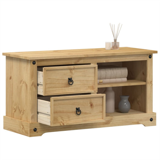 Tv-Schrank Corona 100X40X52 Cm Massivholz Kiefer