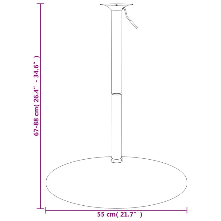 Bartisch-Gestell 45X90 Cm Verchromter Stahl