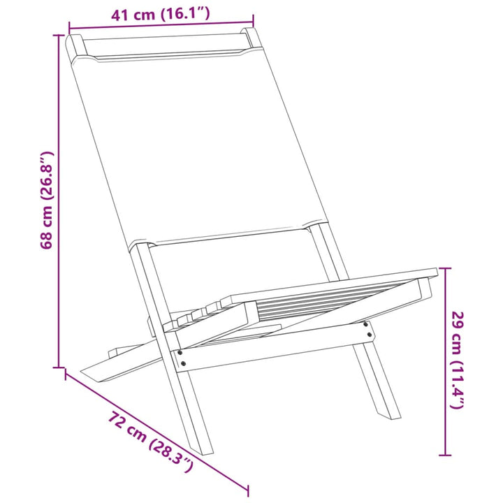 Gartenstühle 6 Stk. Klappbar Weiß Stoff Und Massivholz