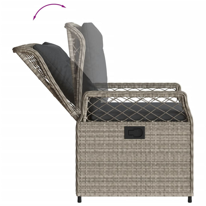 Gartensessel 2 Stk. Verstellbar Poly Rattan