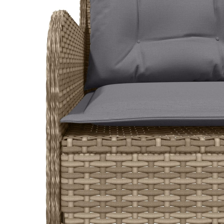 Gartensofa In L-Form Mit Kissen Poly Rattan