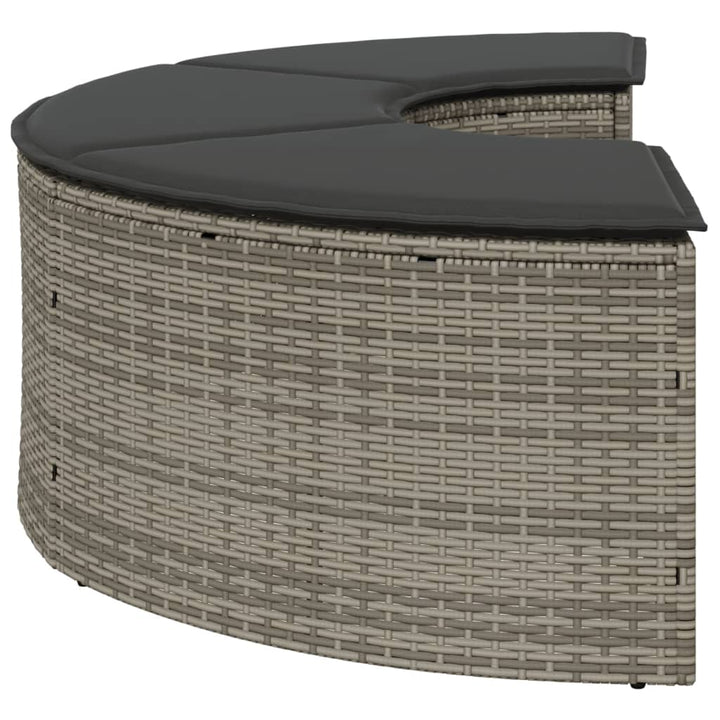 Gartenhocker Mit Kissen Poly Rattan