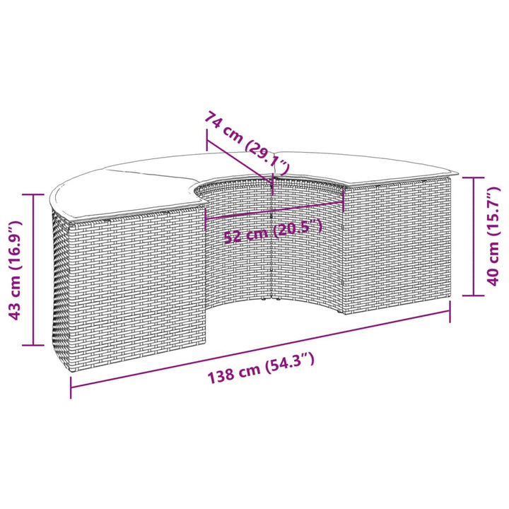 Gartenhocker Mit Kissen Poly Rattan