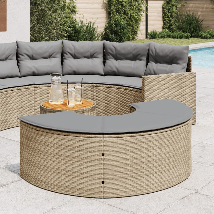 Gartenhocker Mit Kissen Poly Rattan