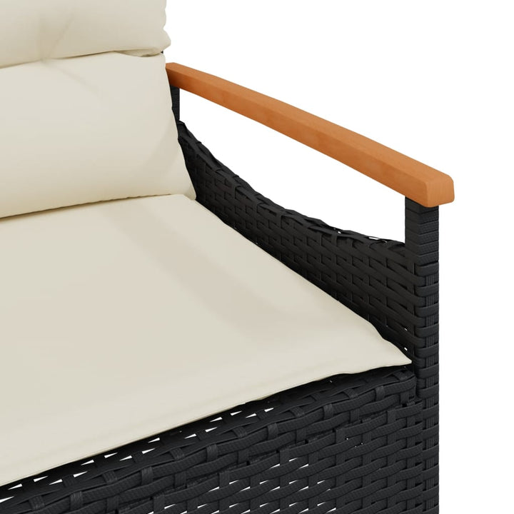 Gartenbank Mit Kissen 116X62,5X74 Cm Poly Rattan