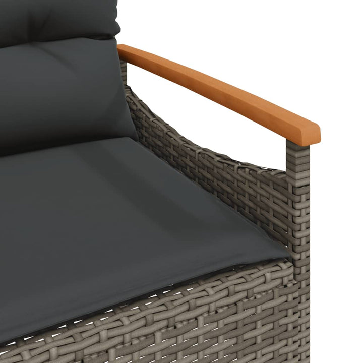 Gartenbank Mit Kissen 116X62,5X74 Cm Poly Rattan