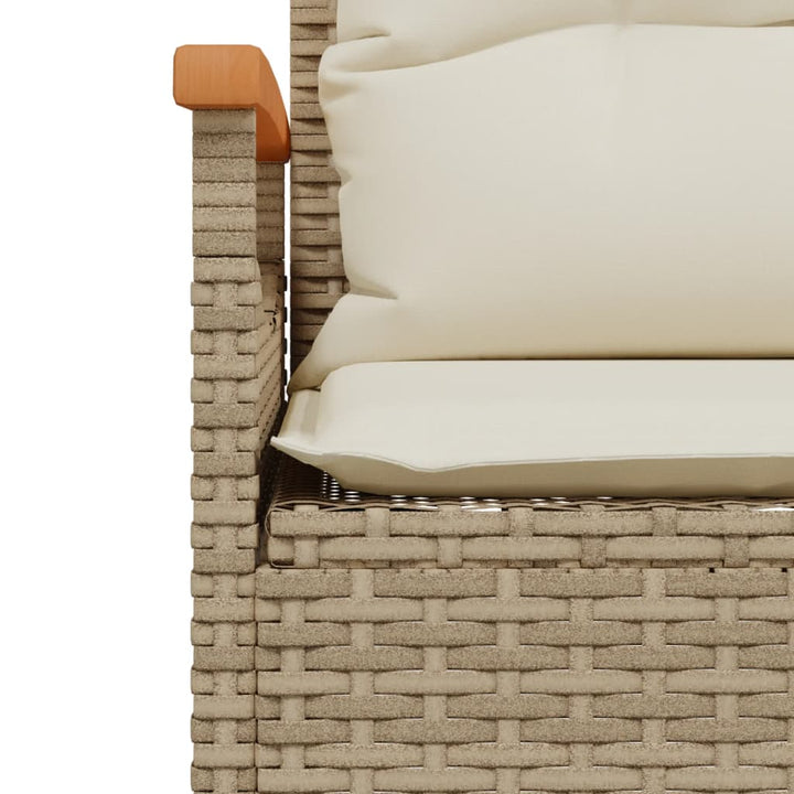 Gartenbank Mit Kissen 116X62,5X74 Cm Poly Rattan