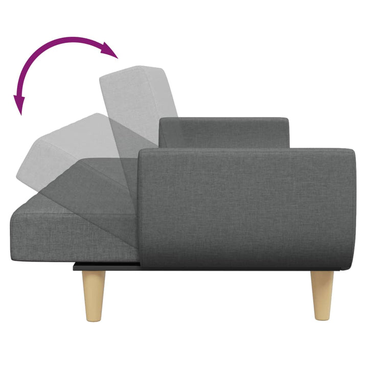 Schlafsofa 2-Sitzer Mit Fußhocker Stoff