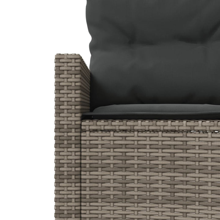 3-Tlg. Garten-Sofagarnitur Halbrund Poly Rattan