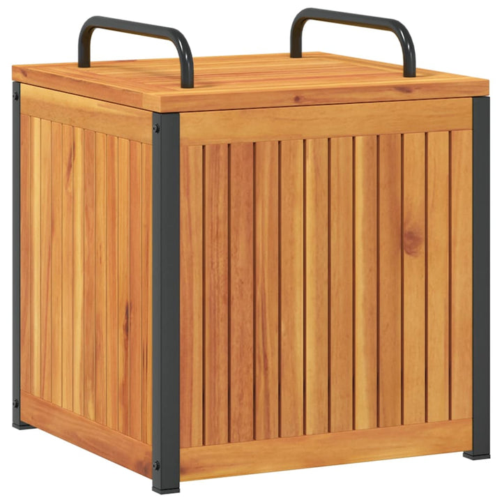 Gartenbox Massivholz Akazie Und Stahl