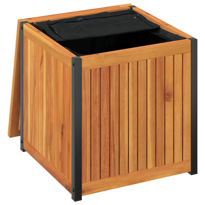 Gartenbox Massivholz Akazie Und Stahl