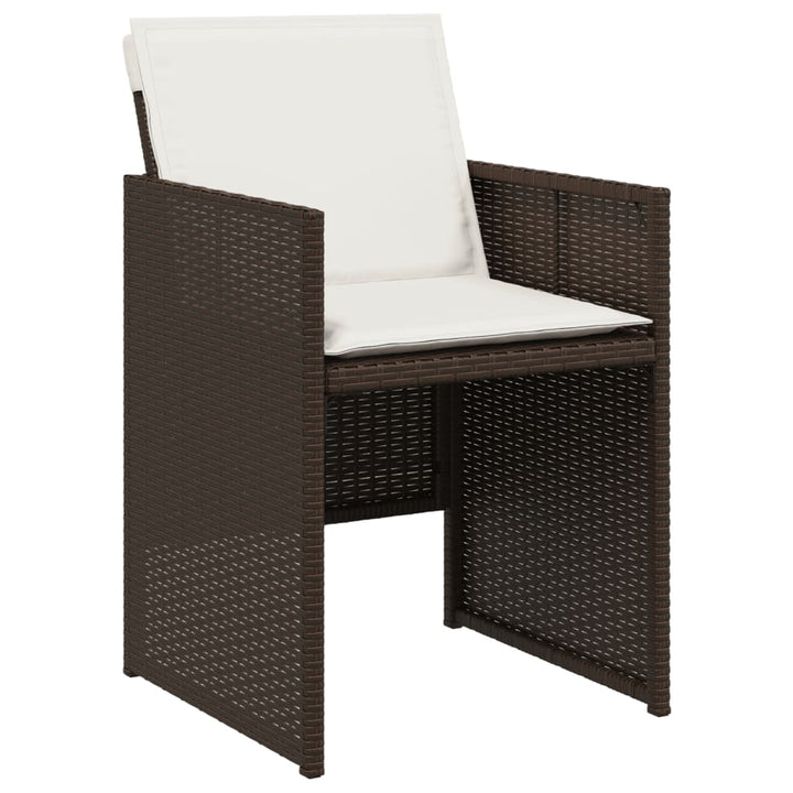 Gartenstühle Mit Kissen 4 Stk. Braun Poly Rattan