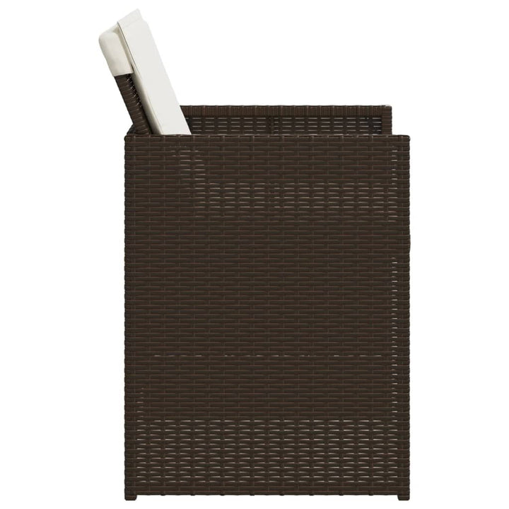 Gartenstühle Mit Kissen 4 Stk. Braun Poly Rattan