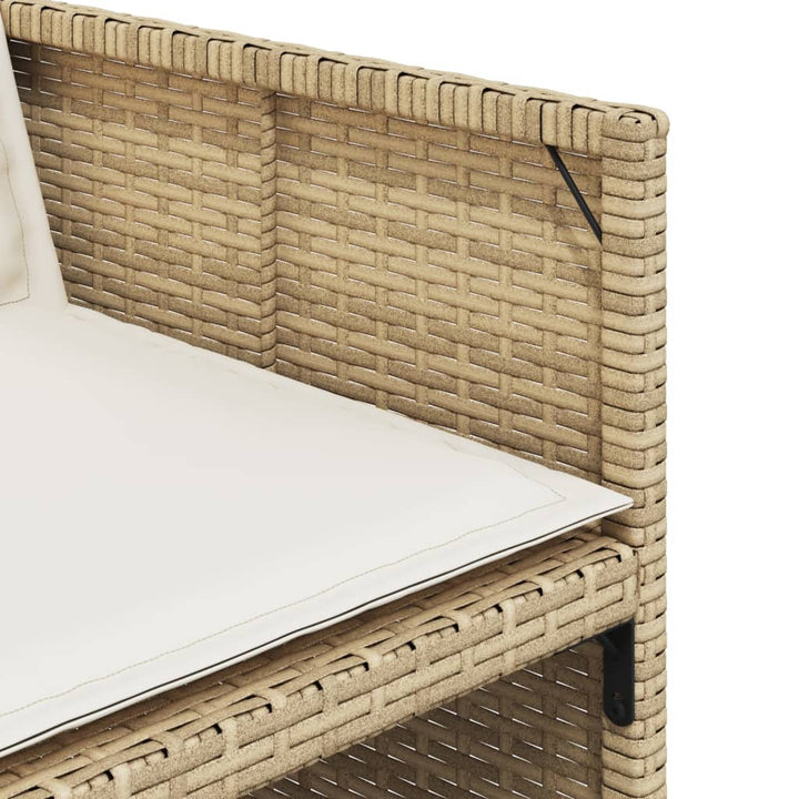 Gartenstühle Mit Kissen 4 Stk. Beige Poly Rattan