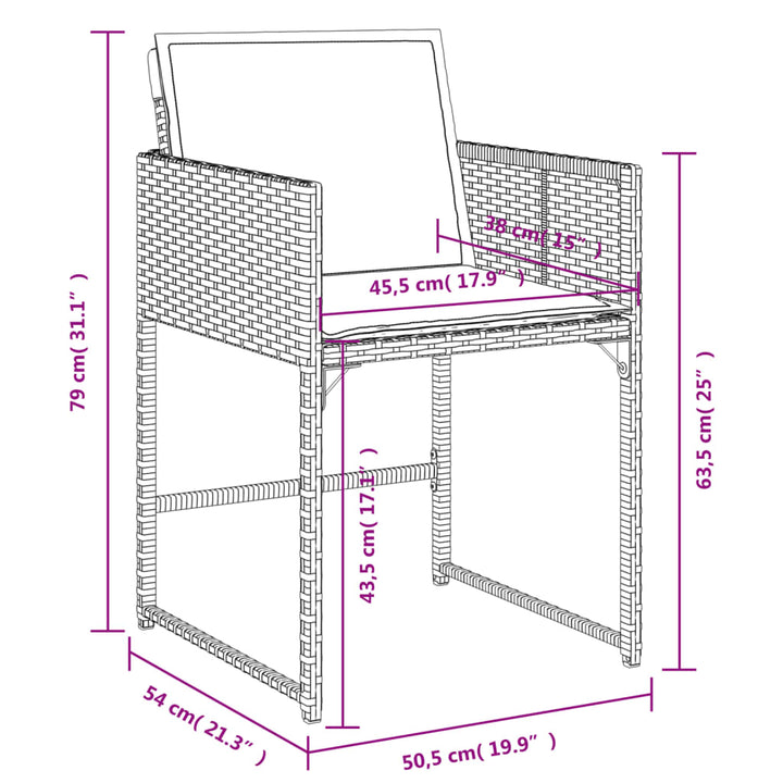 Gartenstühle Mit Kissen 4 Stk. Beigemischung Poly Rattan