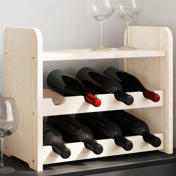 Weinregal 67,5X25X60 Cm Massivholz Kiefer