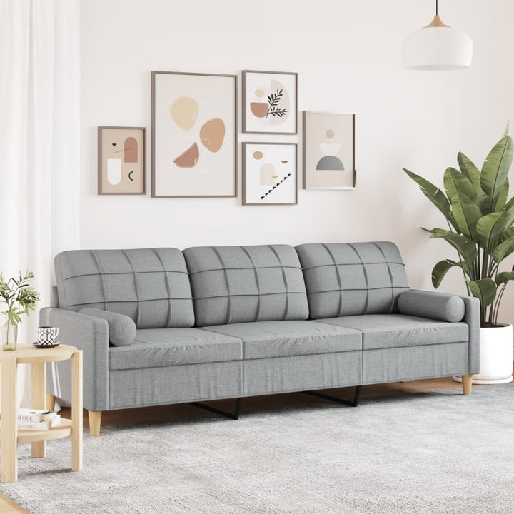 2-Sitzer-Sofa Mit Zierkissen 120 Cm Stoff