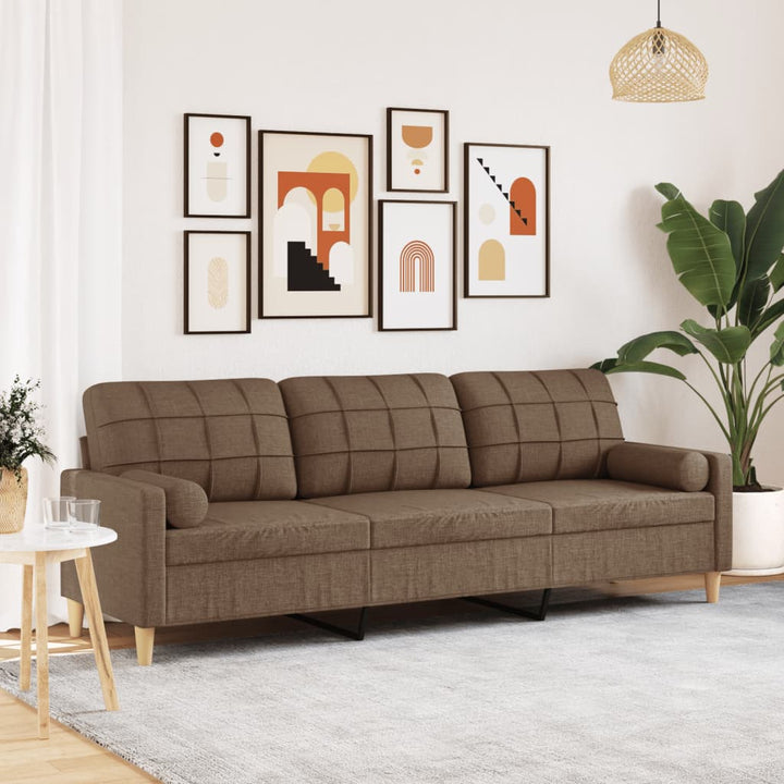 2-Sitzer-Sofa Mit Zierkissen 120 Cm Stoff