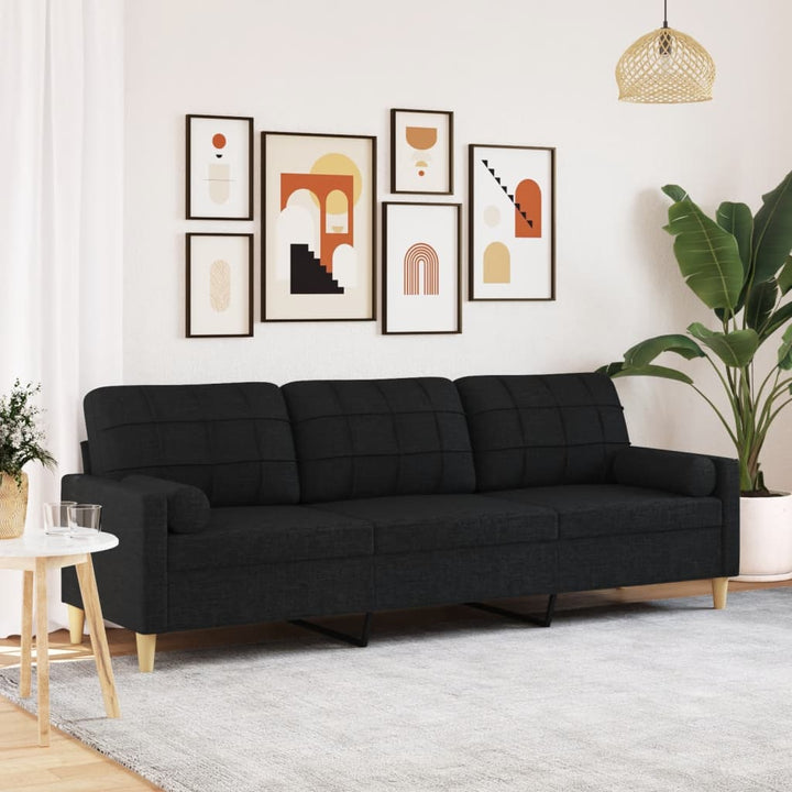 2-Sitzer-Sofa Mit Zierkissen 120 Cm Stoff