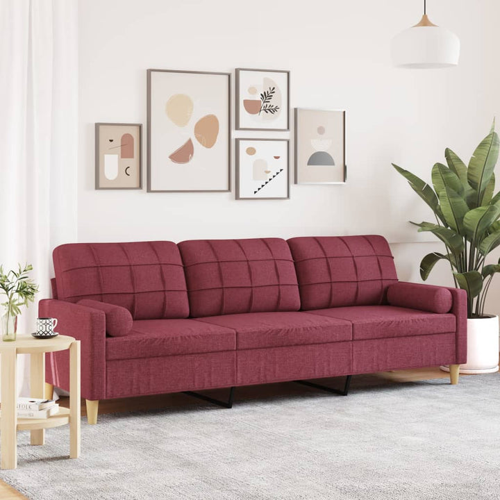 2-Sitzer-Sofa Mit Zierkissen 120 Cm Stoff