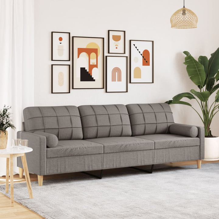 2-Sitzer-Sofa Mit Zierkissen 120 Cm Stoff