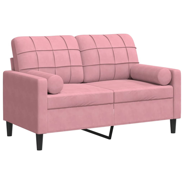 2-Sitzer-Sofa Mit Zierkissen 120 Cm Samt