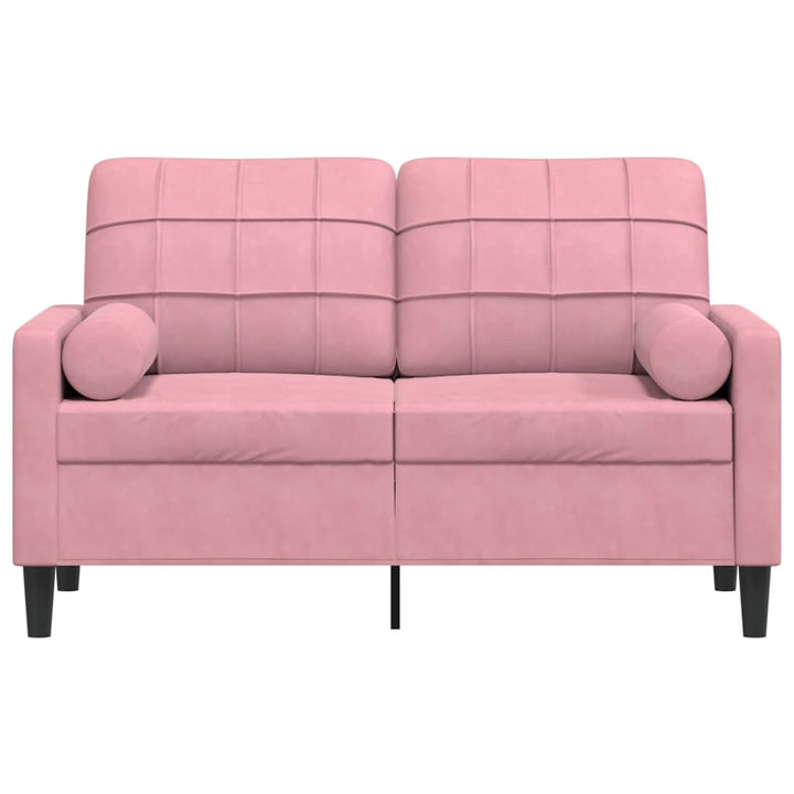 2-Sitzer-Sofa Mit Zierkissen 120 Cm Samt