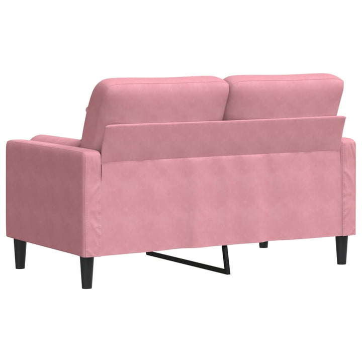 2-Sitzer-Sofa Mit Zierkissen 120 Cm Samt