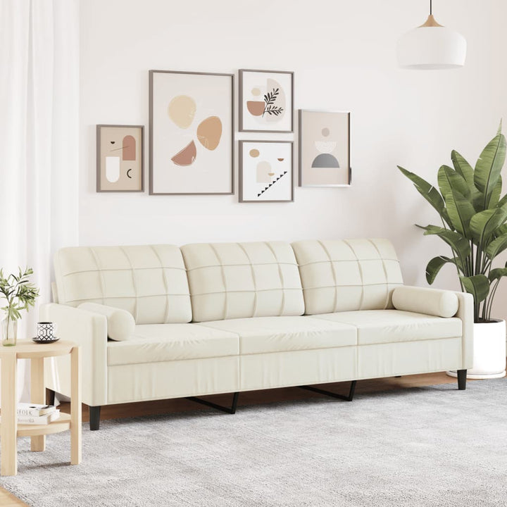 2-Sitzer-Sofa Mit Zierkissen 120 Cm Samt