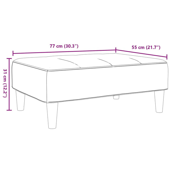 Fußhocker 77X55X31 Cm Stoff