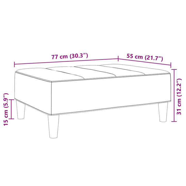 Fußhocker 77X55X31 Cm Stoff